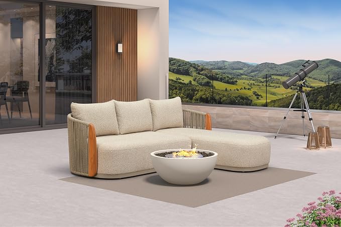PURPLE LEAF Patio Furniture Set, 2-Piece L-Shaped Patio Conversation Sets by PURPLELEAF