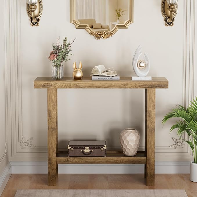 LIFECHOVY Farmhouse Wood Entryway Table Narrow Console Tables - Image 7
