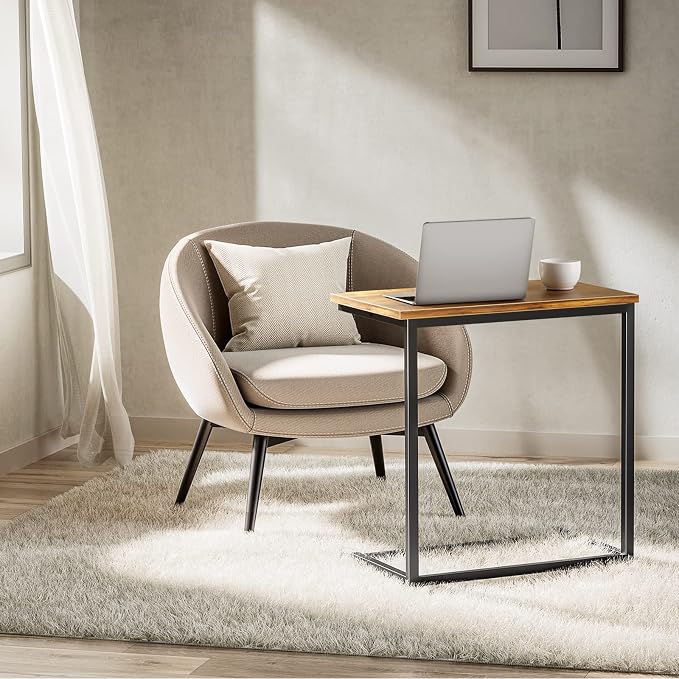 Pipishell C Shaped End Table 27 inches High, Side Table - Image 4