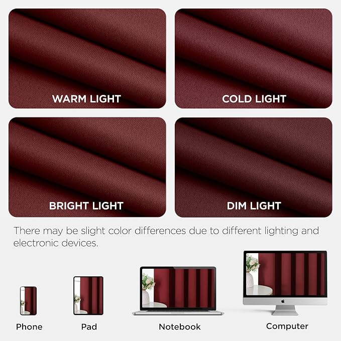 Joydeco Blackout Patio Sliding Door Curtains 90 Inches Long, Grommet Privacy - Image 9