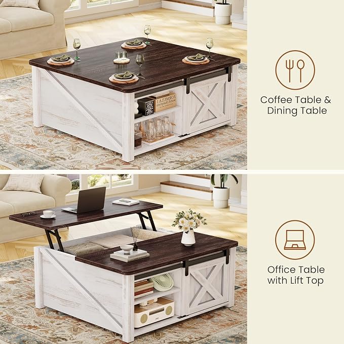SEDETA 31.5" Lift Top Coffee Table - Image 4