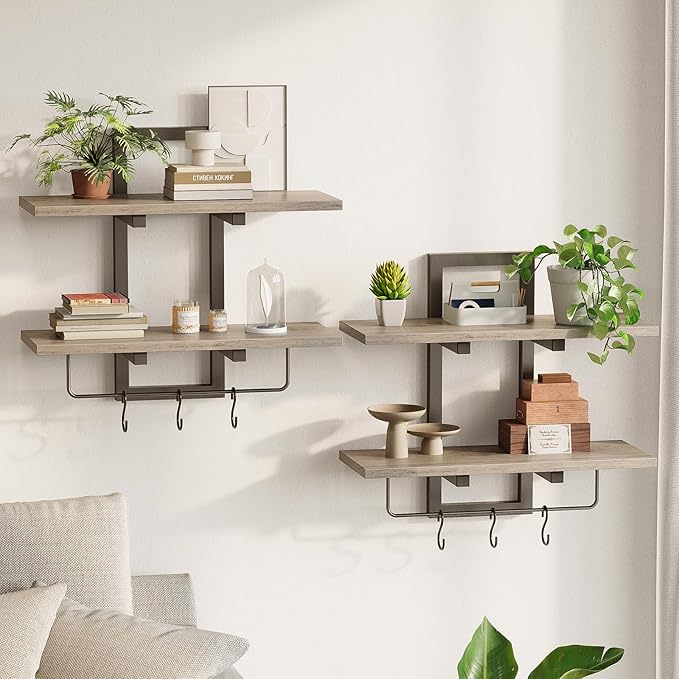 Creso hom Floating Shelves, Hanging Bathroom Shelves 2-Tier, Wall Mounted by Cresohom