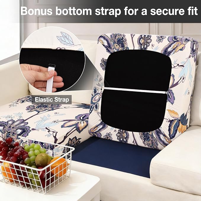 hyha 8Pcs Patio Cushion Covers, Stretch Outdoor Couch Cushion Covers, Washable - Image 4