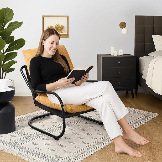 Peace nest Modern Accent Chair, Soft Upholstered Armchair - Image 4