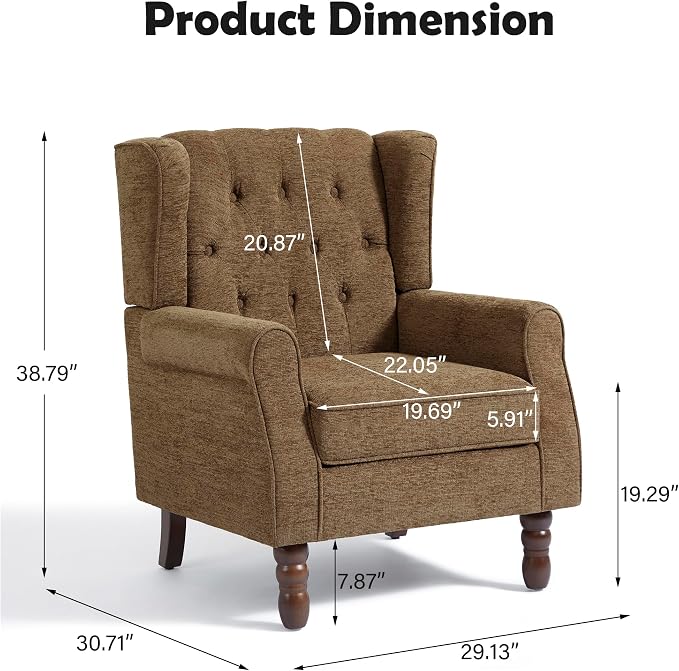 Mid-Century Modern Wingback Chair - Image 2