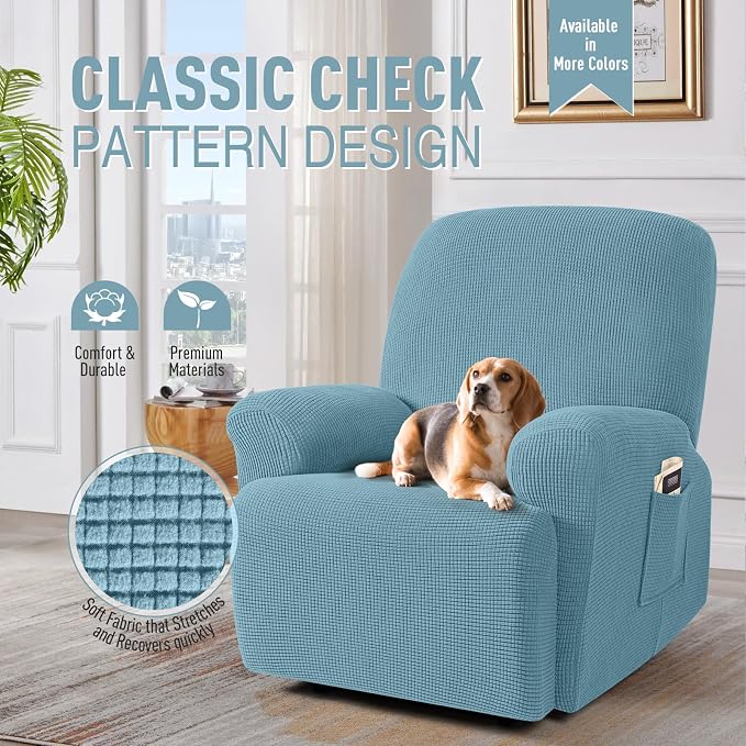 TAOCOCO Oversized Recliner Chair Covers, 1 Seater Streach Recliner Covers Soft - Image 2