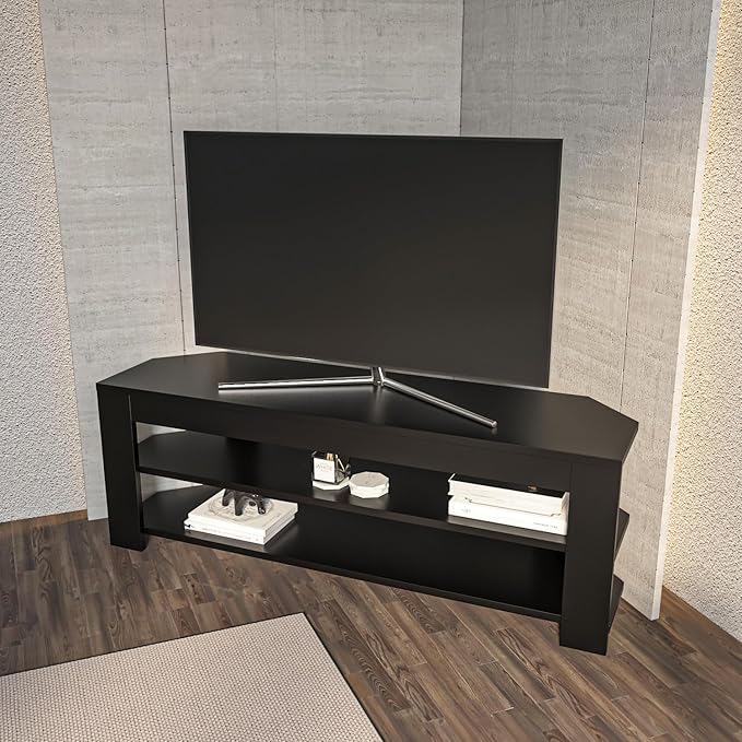 Decorotika Rita Corner TV Stand, Modern Entertainment Center - Image 5