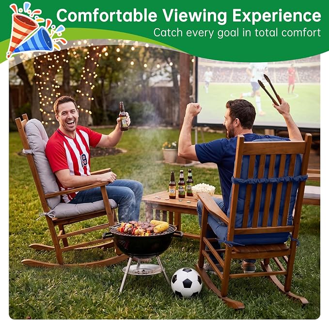 Adirondack Chair Cushion Tufted Waterproof Outdoor Rocking Chair Cushions - Image 9