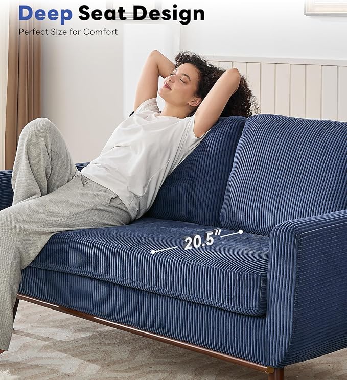 Kingfun 65" Corduroy Love Seat - Image 3