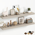 Fun Memories 36 Inch Floating Shelves Wall-Mounted, Rustic Wood Shelf by FunMemories