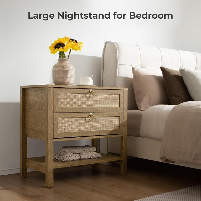 SICOTAS Night Stands Set of 2 for Bedroom, Large Bedside Tables - Image 9
