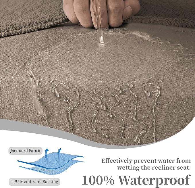 100% Waterproof Sectional Recliner Couch Covers - Image 4