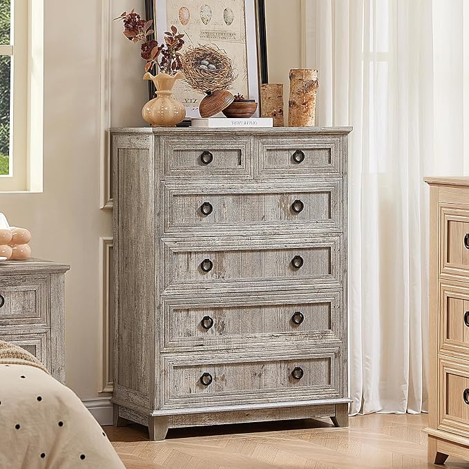 Joaxswe Farmhouse 6 Drawer Dresser - Image 2