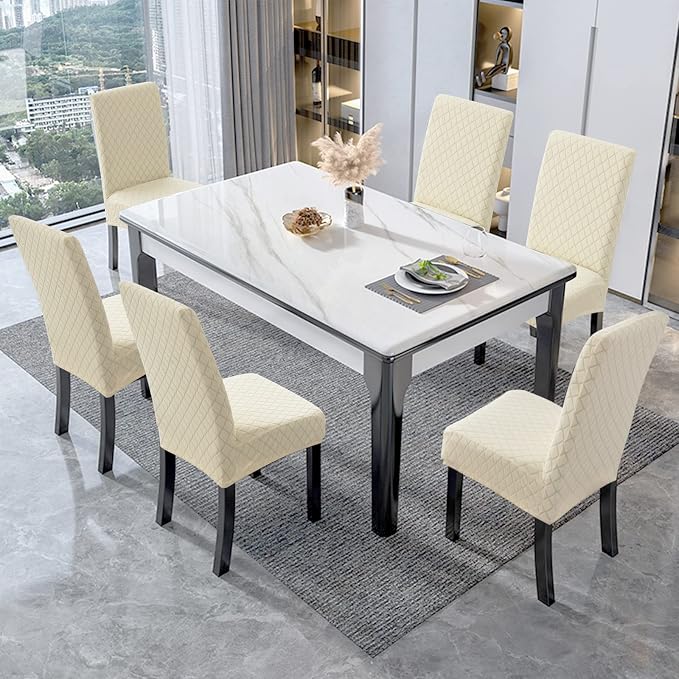 Genina Waterproof Chair Covers for Dining Room 2 Pack, Dining Chair Covers - Image 6