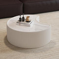 29.53" Marble Coffee Table, Modern Creative Moon Coffee Table by Henf