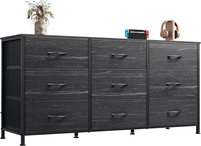 WLIVE 47''W Dresser for Bedroom, 55 inch TV, Wide Chest of Drawers by WLIVE