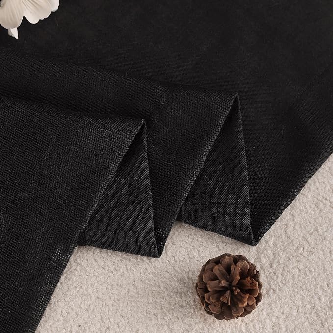 Black Linen Curtains 96 inches Long - Image 4