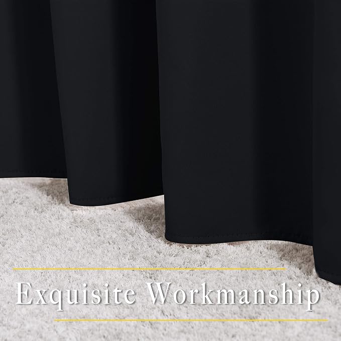 NICETOWN Black Out Curtains 63 inches Long, Grommet Blackout Window Treatment - Image 6