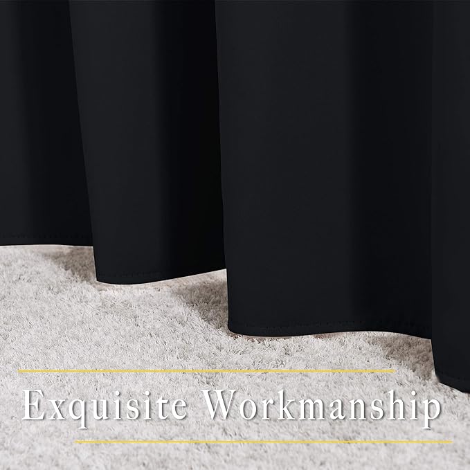 NICETOWN Black Blackout Curtains 30 inch Curtains - Image 6