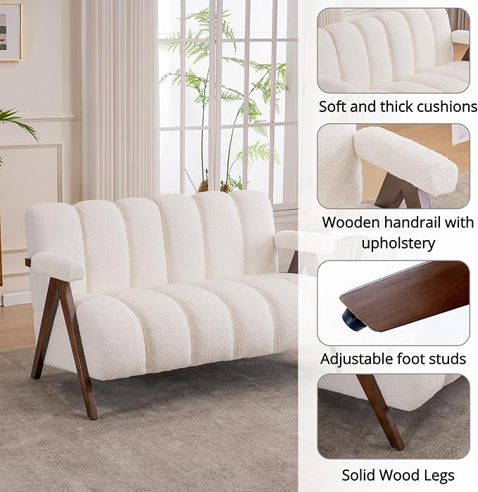Mid Century Modern Accent Chair Loveseat Sofa - Image 3