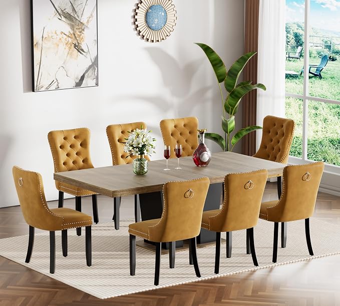 Henf 9 Pieces Extendable Dining Table Set by Henf