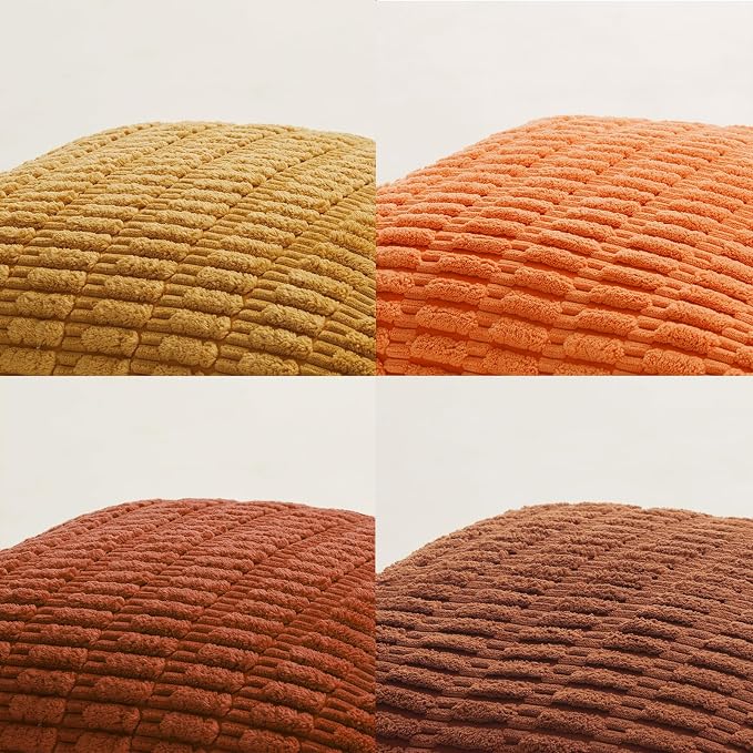 Fancy Homi Set of 4 Fall Decorative Throw Pillow Covers 12x12 Inch - Image 5
