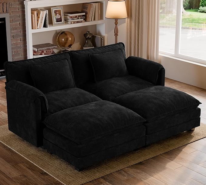ELUCHANG Oversized 79" Modular Sectional Sofa Bed, Comfy Cloud Couch by ELUCHANG