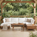 VilroCaz 8-Piece Acacia Wood Outdoor Patio Sofa Set, Modular Sectional by VilroCaz