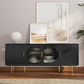 ARTPOWER TV Stand with Storage, Under TV Cabinet with Glass Door, TV Console by PowerofArtBetterforLife