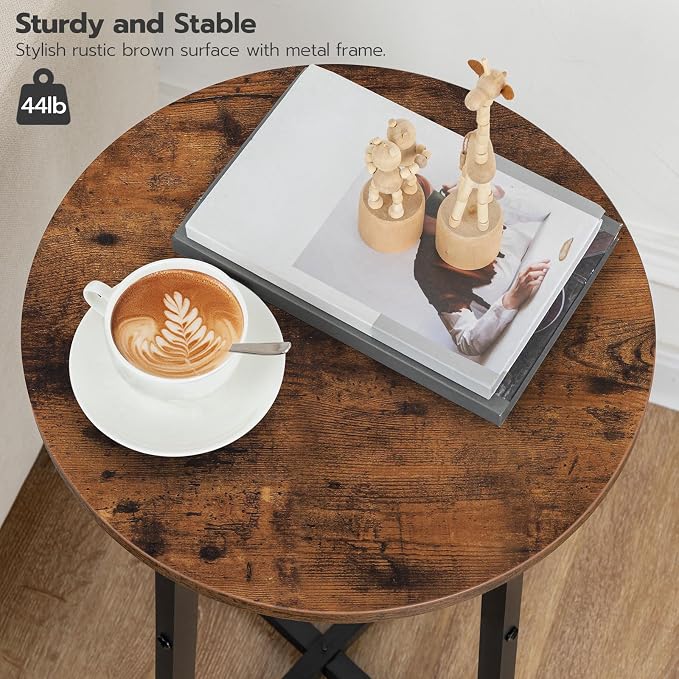 HOOBRO Side Table, Round End Accent Table - Image 7