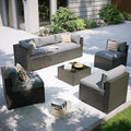 Aoxun Patio Furniture Set, 7 Piece Outdoor Sectional Sofas by Aoxun