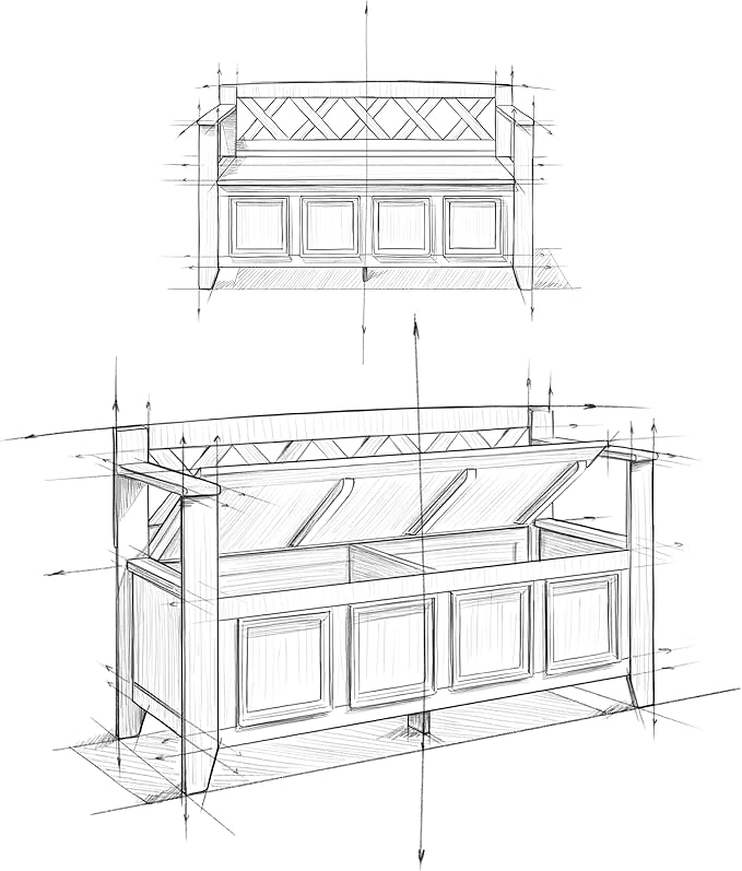 SIMPLIHOME Amherst Entryway Storage Bench - Image 2