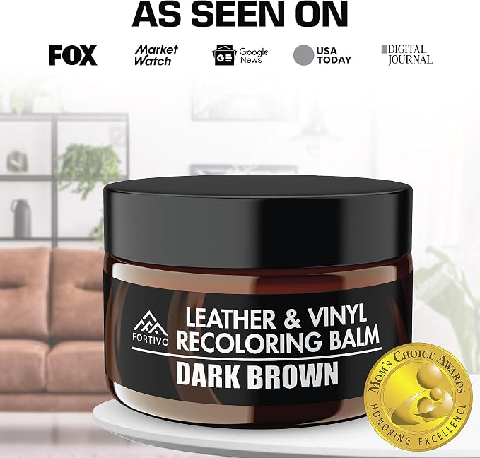 FORTIVO Leather Recoloring Balm, Color Restorer, Scratch Remover, Couch Paint - Image 7