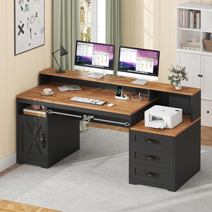 TVU Farmhouse Computer Desk - Image 8
