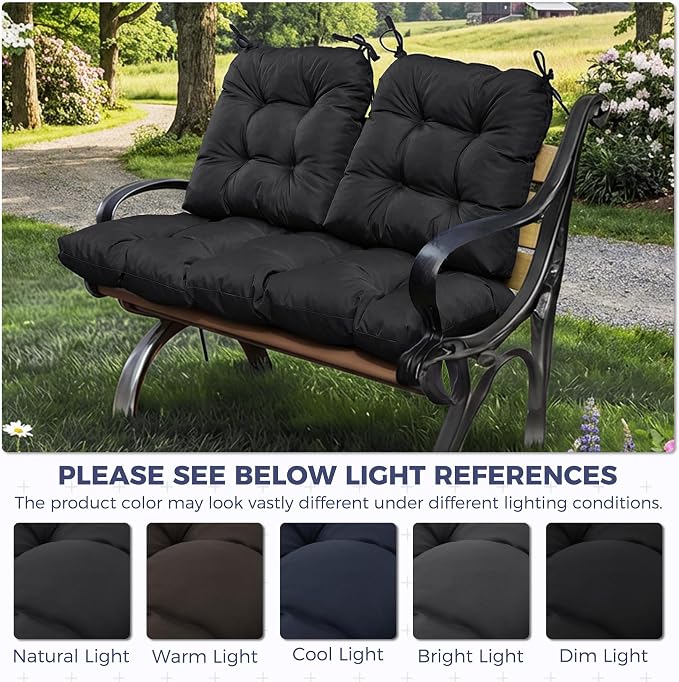 Wicker Chair Cushions of 3 Pieces, Waterproof Cushions - Image 7