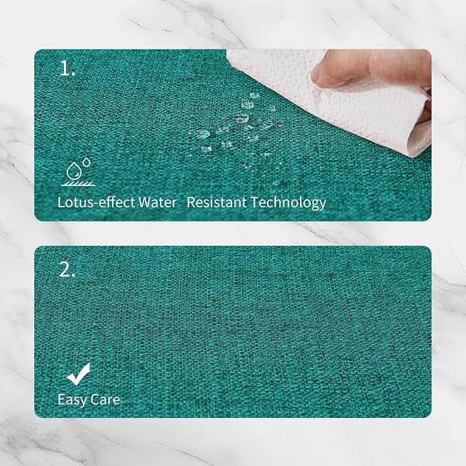 BALCONY & FALCON Placemats Set of 4 Faux Linen Cloth Place Mats Washable - Image 3