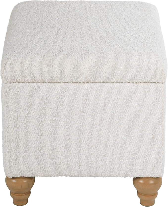 Homepop Home Decor | Upholstered MediumRectangular Storage Ottoman | Hinged Lid - Image 7