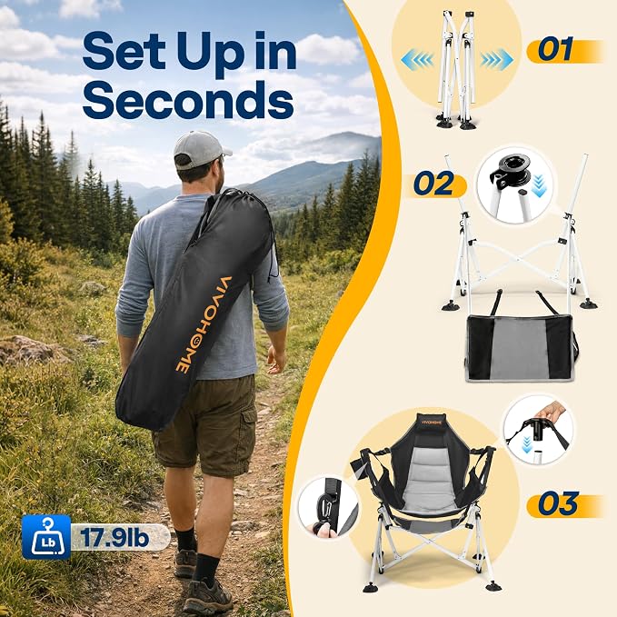 VIVOHOME Hammock Camping Chair - Image 3