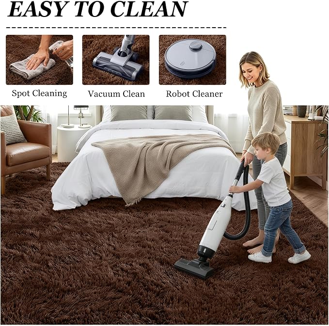 Fluffy 5x7 Area Rugs for Living Room Bedroom: Ultra Soft Shag Rug Non-Slip - Image 8