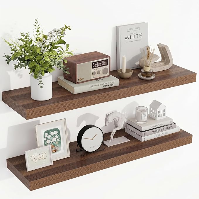 Acovy 36 Inch Floating Shelves, Wooden Shelves by Acovy