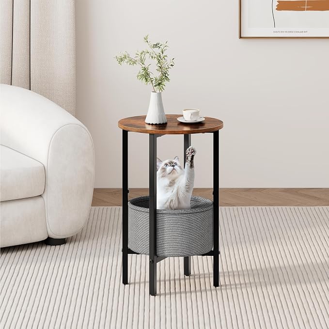 Vagusicc Round Side Table End Table - Image 5