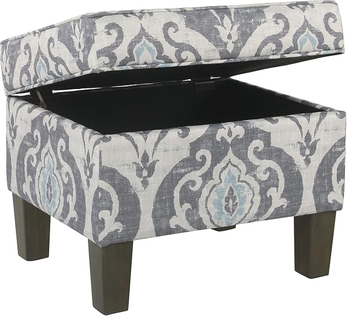 Homepop Home Decor |K7646-A750 | Upholstered Modern Rectangular Storage Ottoman - Image 6