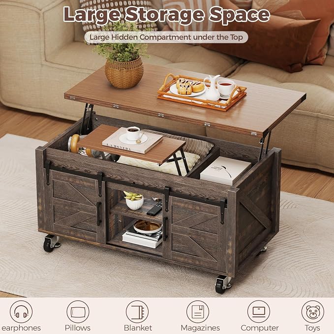 Turosur Lift Top Coffee Table - Image 6