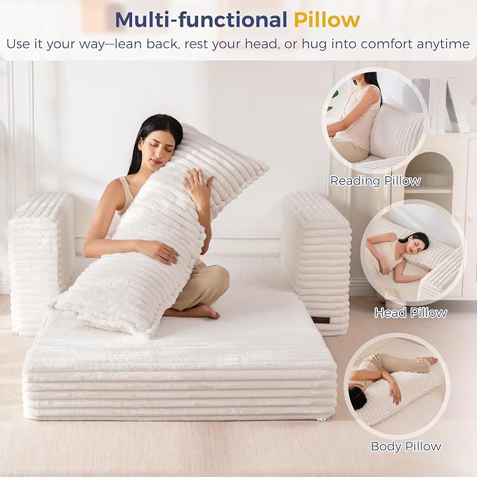MAXYOYO Convertible Sofa Bed, 2 in 1 Folding Couch Bed - Image 8