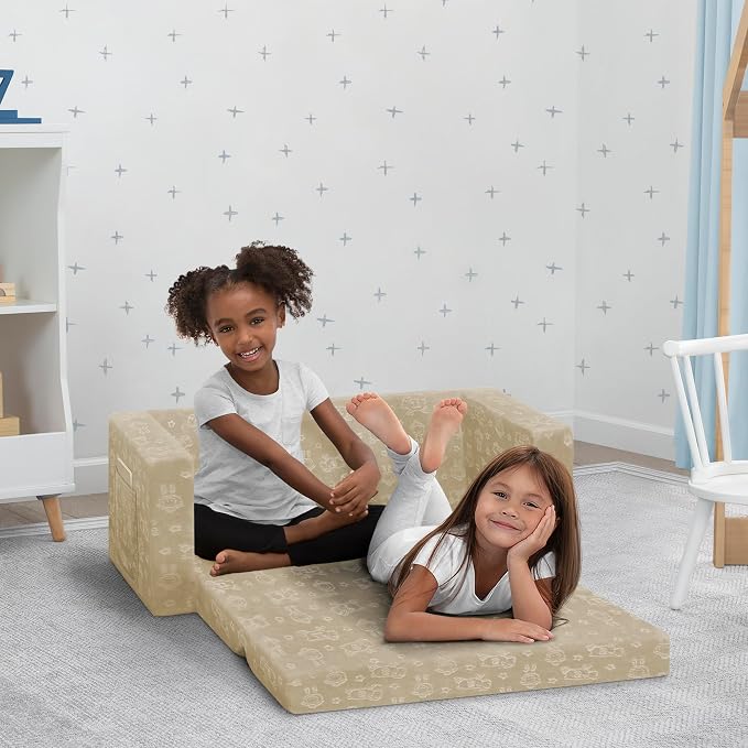 Delta Children - Serta Perfect Sleeper Kids 2-Seater Sofa, Convertible 2-in-1 - Image 3