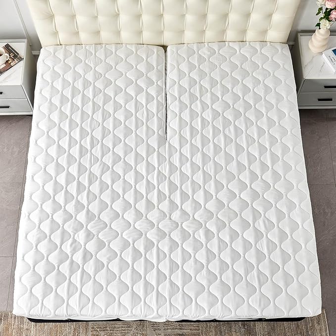 Quilted 28-30" Split Top California King Mattress Protector Pad - Image 5