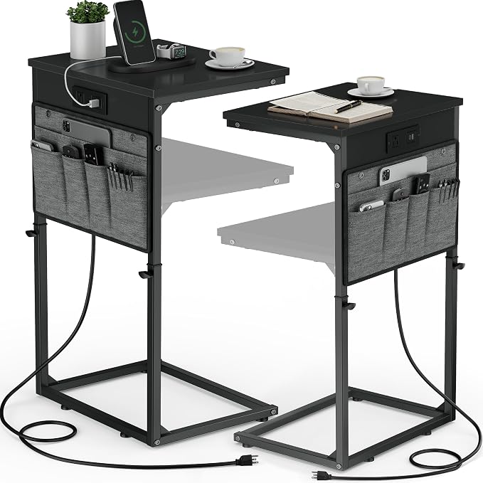 Vagusicc C-Shaped End Table Set of 2 by Vagusicc