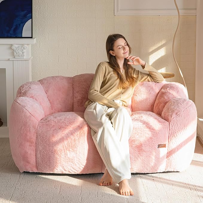 MAXYOYO Bean Bag Chair for Adults, Loveseat Floral Shaped Bean Bag Sofa by MAXYOYO