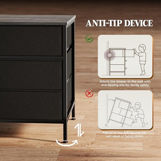 Huuger 63 Inch Dresser for Bedroom, Long Dresser - Image 8