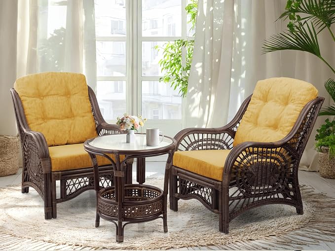 Malibu Lounge Living Accent Armchair Natural Rattan Wicker Handmade Design - Image 6